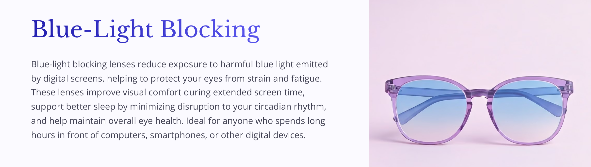 Blue Light Blocking Lenses